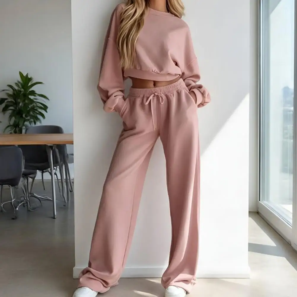 Women's 2 Piece Lounge Sweatsuit Sets,Warm Winter Loungewear Fall Matching Outfits, Casual Crewneck Tracksuit