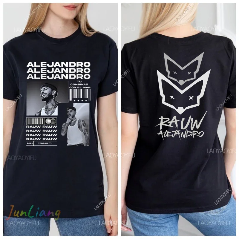 Cantante Rauw Alejandro álbum De música Todo De Ti moda gótica De los años 90 camiseta 100% Ropa De Mujer De algodón Ropa Retro camiseta