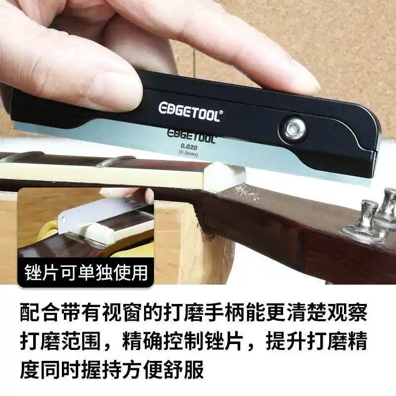 Guitar File Clip Grip Handle Aluminum Alloy Slotted File Grinding Handle Guitar String Pillow Slotting File Holder