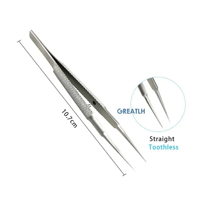 Edelstahl Ophthalmic Nadelhalter Schere Zange Ophthalmic Pinzette Augenaugeninstrument