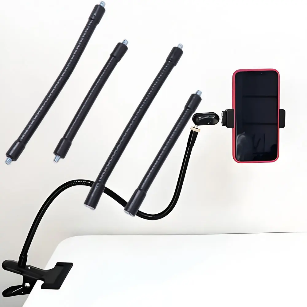Alloy Camera Mount Flexible Tube Bending Multifunction Phone Holder Extension Rod Male To Female Enhances