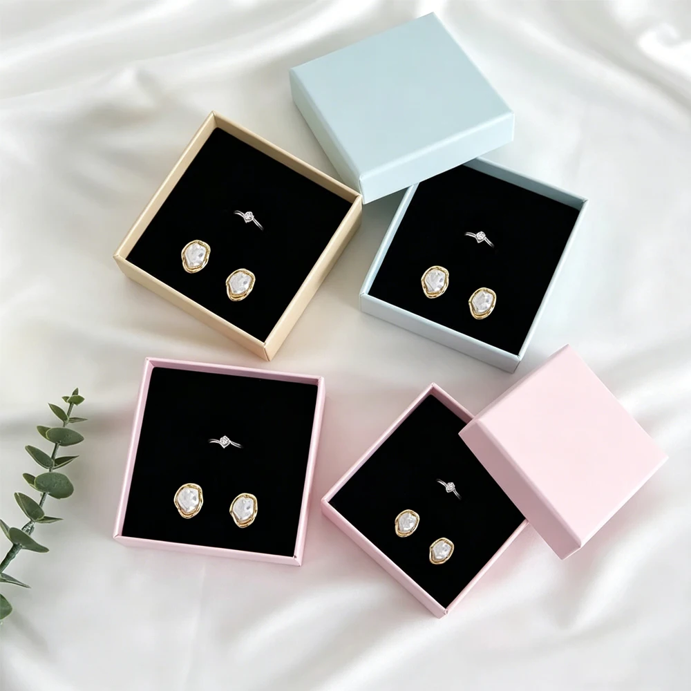 

10Pcs Jewelry Kraft Box Ring Necklace Earrings Bracelet Brooch Organizer Girls Women Men Gift Packaging Travel Accessories Boxes
