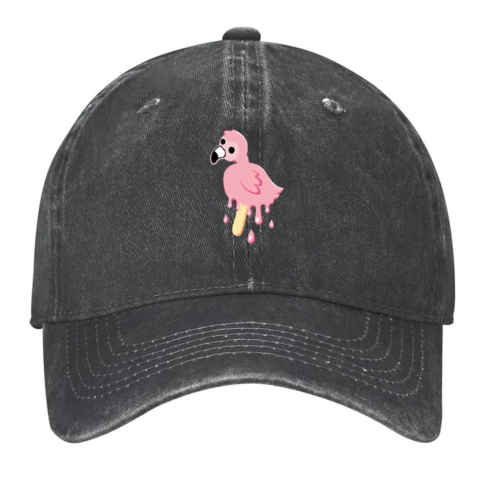 

Flamingo Merch Mrflimflam Albert Melting Pop Bird Popsicle Baseball Cap Hood Beach Outing Golf Hat Man Caps For Men Women's