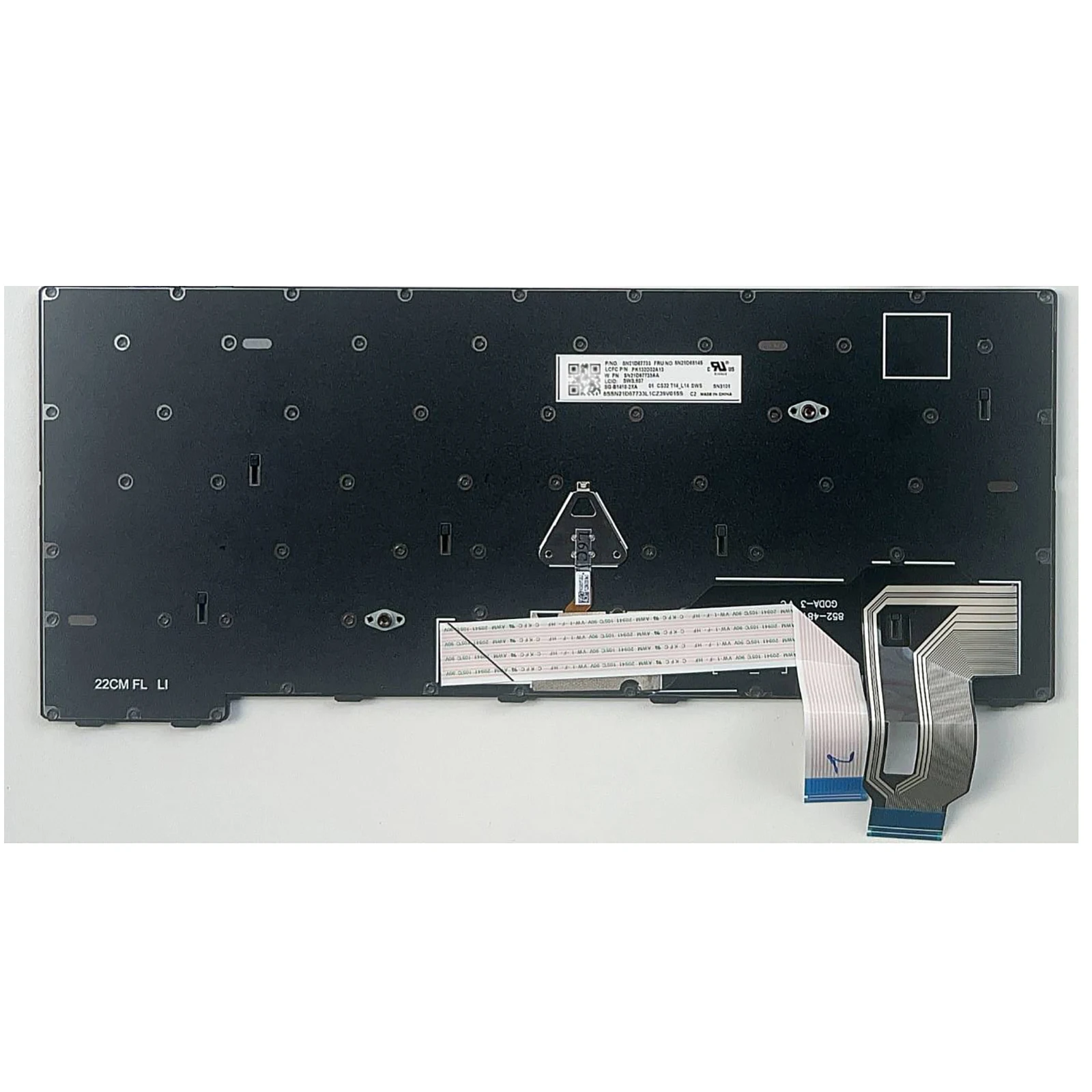 Laptop Keyboard for Lenovo Thinkpad T14 Gen 3 L14 Gen 3 P14s Gen 3 UI No Backlit Black
