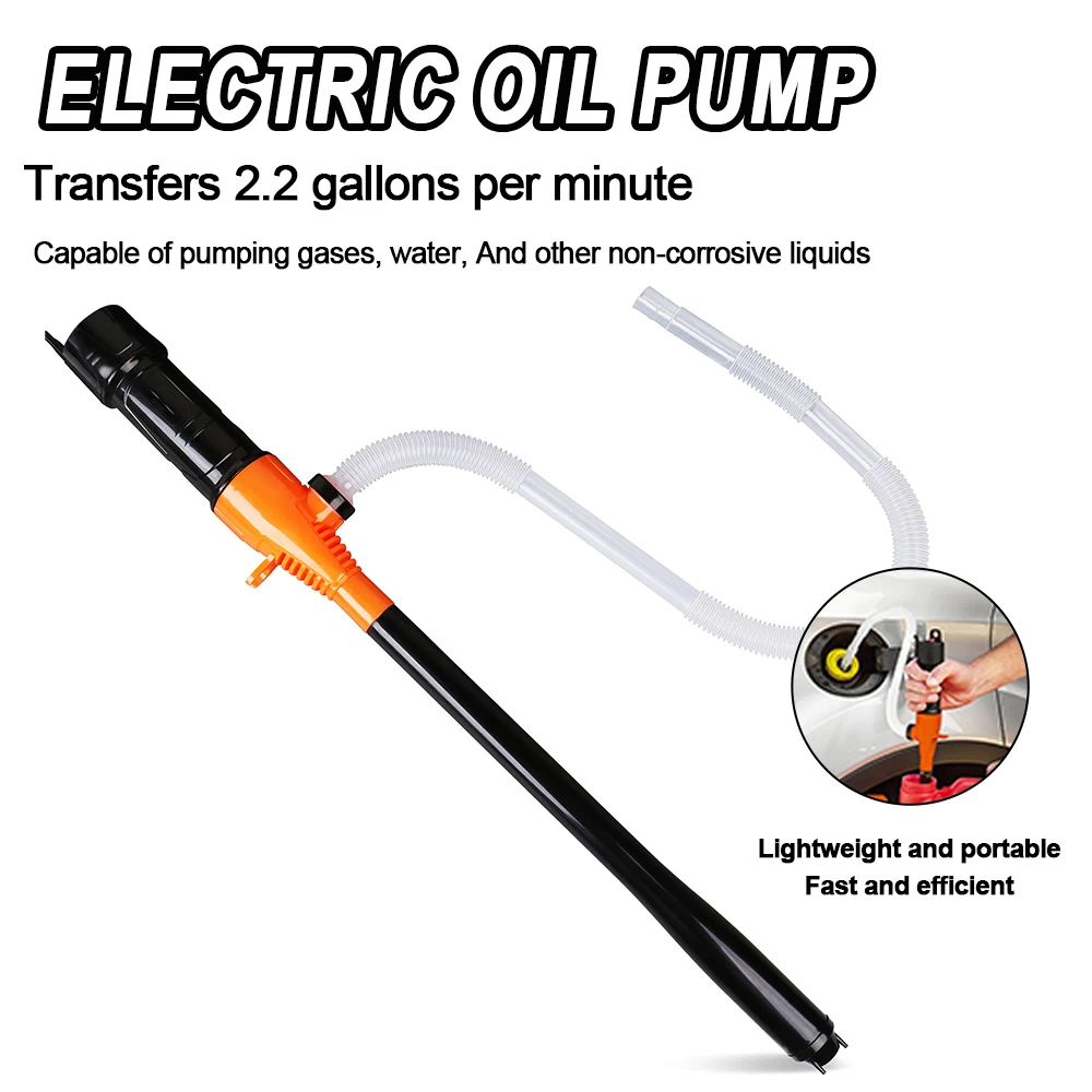 Electric Oil Pump Car Fuel Tank Oil Extractor Syringe-Style Oil Change Tool Oil Suction Device Emergency Auto Repair Oil Pump