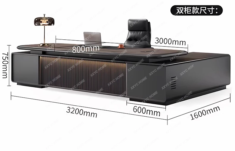 HLight Luxury High Quality Office Desk Organizer L Shape Computer Desks Chair Secretary Conference Bureau Home Furniture