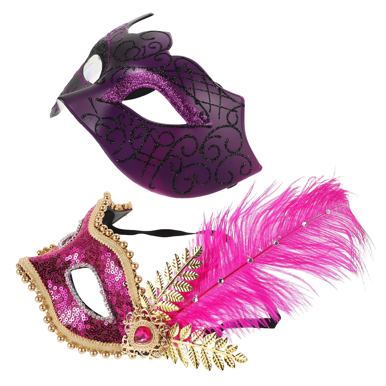 2 unidades de máscara romana vintage con lentejuelas para carnaval, máscara de mariposa de metal para fiesta de disfraces, Mardi Gras, disfraces de Mardi Gras para mujer