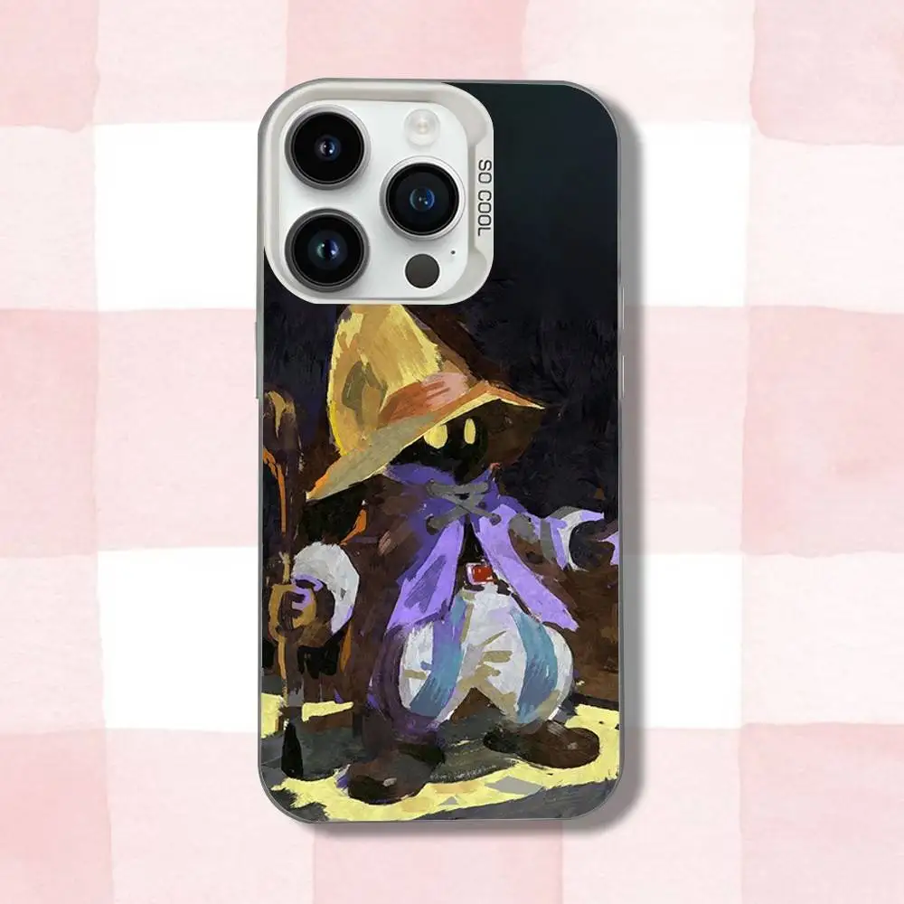 حافظة هاتف Finals F-Fantasy V-Vivis لهاتف iPhone 16,15,14,13,12,11,Pro,XS,Max,Plus,Mini,SE غطاء مقاوم للصدمات من الحلوى البيضاء غير اللامعة