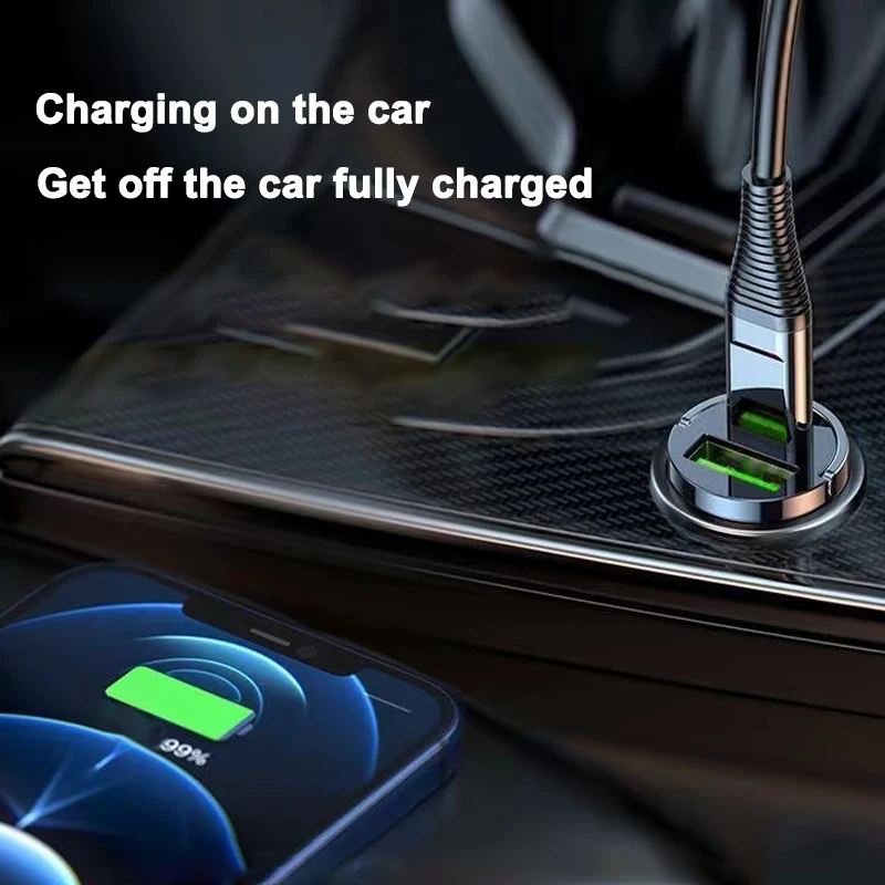 200W Mini Car Charger Adapter Fast Charging Car USB Type-C Charger For Maserati Quattroporte GT Spyder Levante Coupe GranTurismo