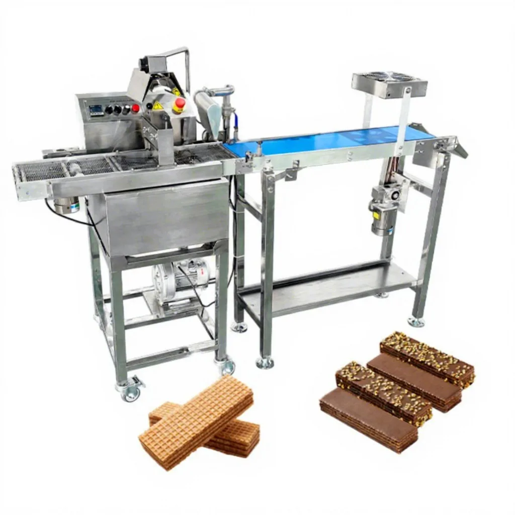 Chocolate Temper Candy Coating Chocolate Enrobe Machine with Cooling Tunnel