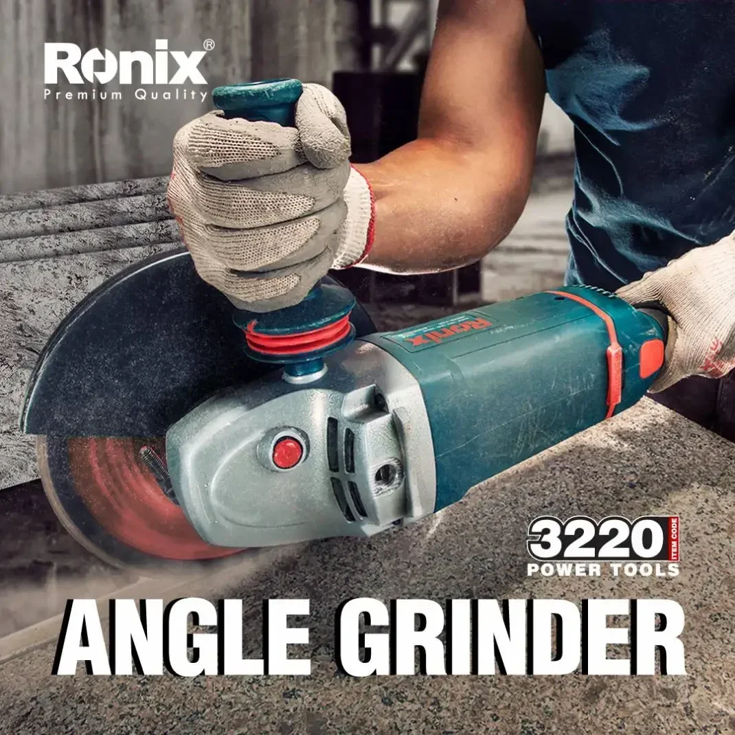 Ronix Angle Grinder 3220 2400w 230mm/9inch Portable Price Handheld Electric Angle Grinder for Grinding and Cutting