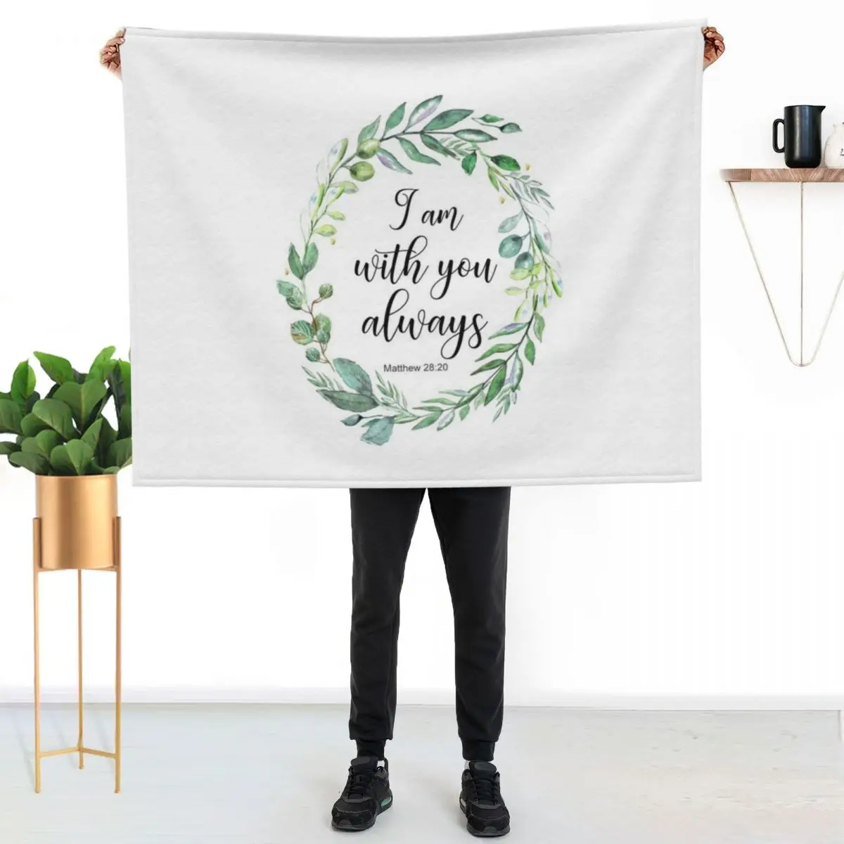 I am with you always bible verse Matthew 28:20 Throw Blanket Blankets For Baby Custom Warm Tourist Summer Sofas Blankets