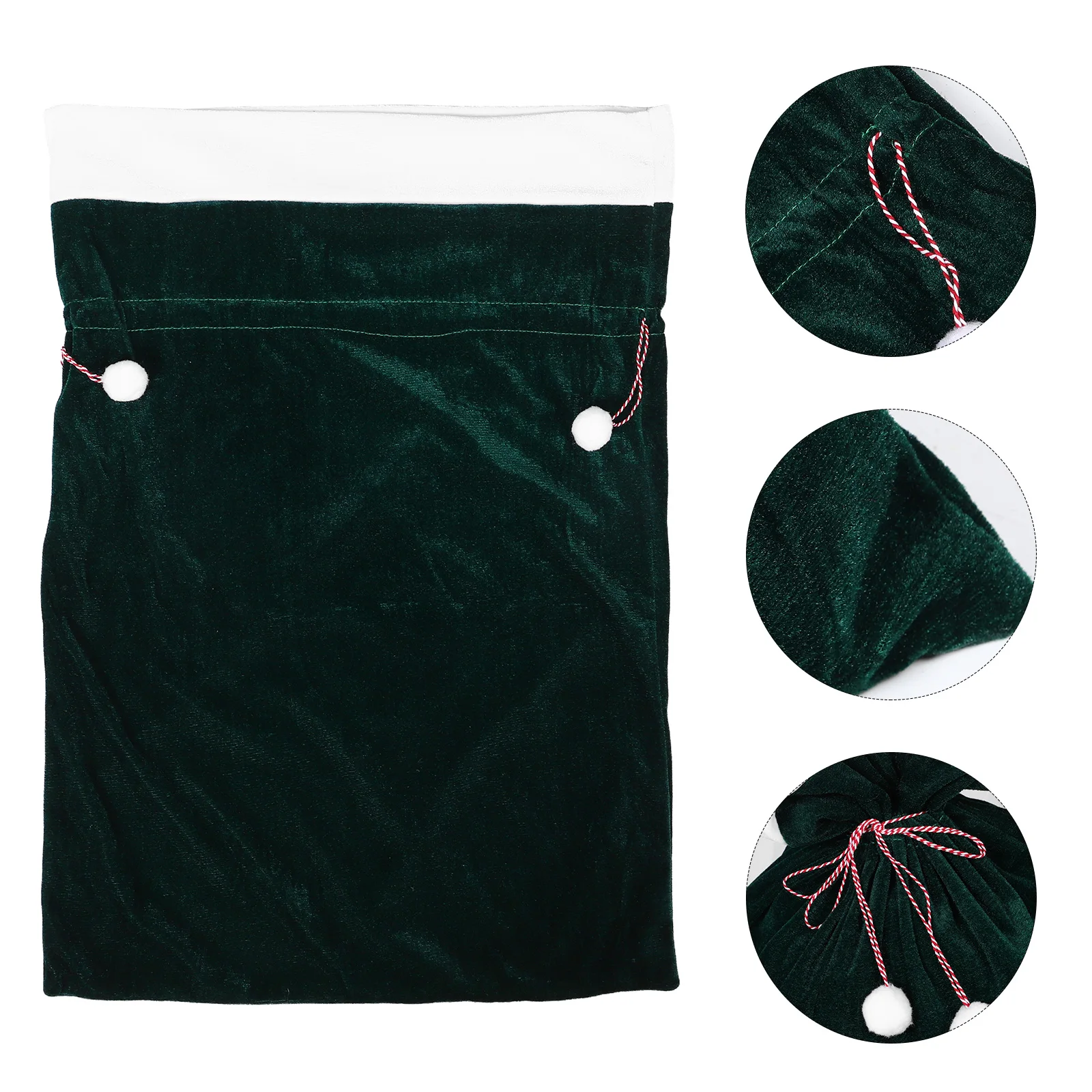 

Santa Claus Gift Bag Drawstring Cloth Christmas Party Favors Treat Bags Spacious Fabric Pouches For Candy Wedding Holiday