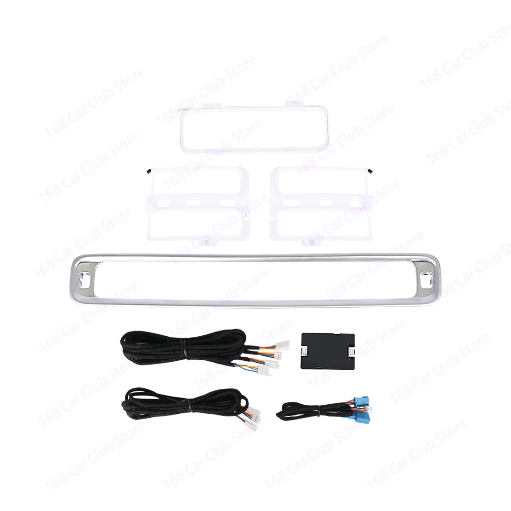 64 لون لوحة مضيئة تنفيس الضوء المحيط لبنز S-Class W223 2021 + فتحة التهوية الأمامية للسيارة والفتحة الخلفية Lndoor أضواء الزخرفية #6