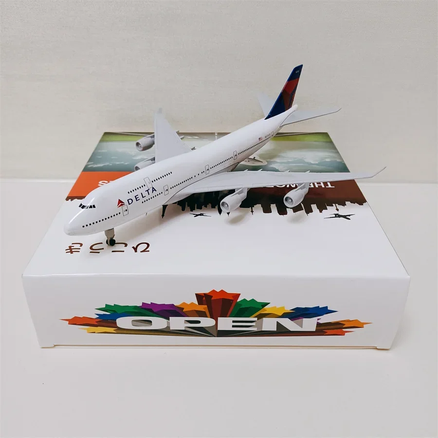 20Cm Gelegeerd Metaal Air Usa B747 Airlines Boeing 747 Airways Diecast Vliegtuig Modelvliegtuig Met Wielen Landingsgestellen