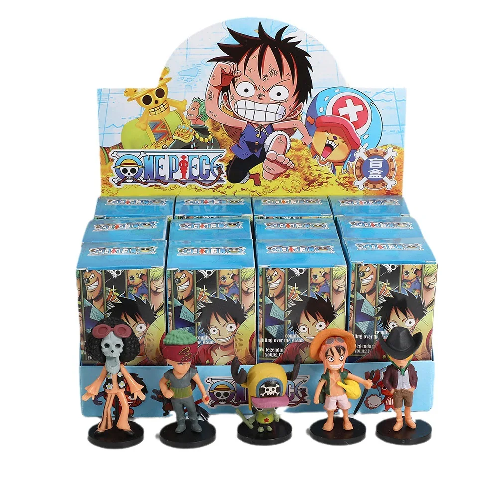 Jeden kawałek figurki Anime pudełko z niespodzianką Luffy zabawkowy Model niespodzianka kolekcja pudełek Anime Mistery Box zabawka prezent