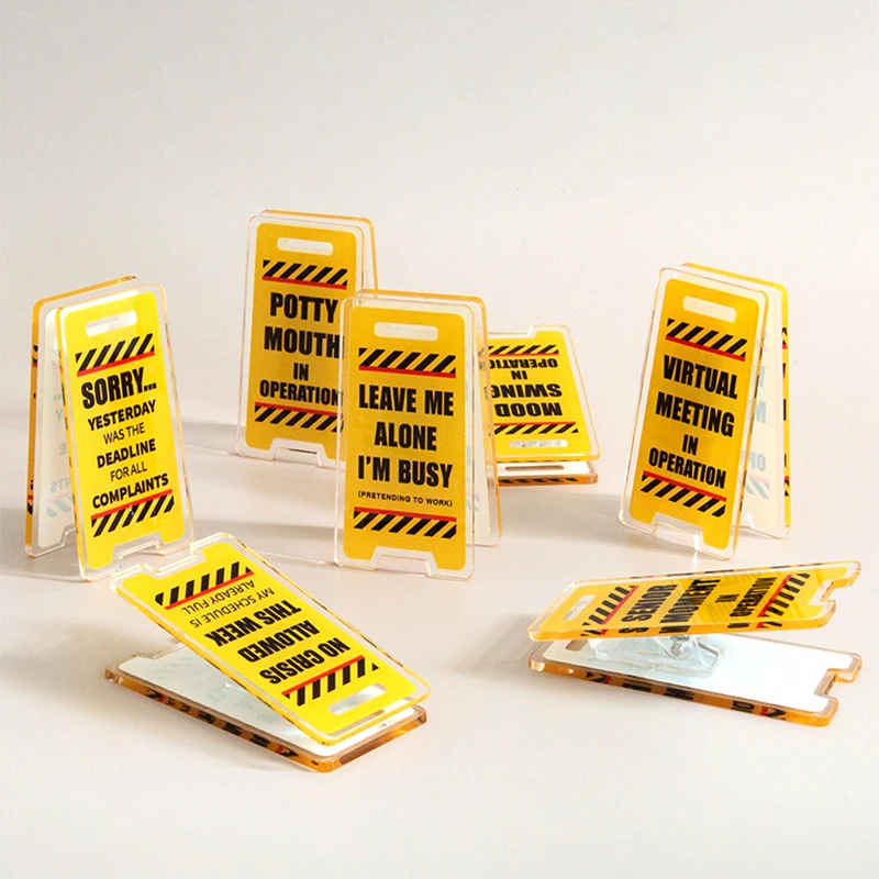 Acrylic Desk Decoration ‘Leave Me Alone, I'm Busy’ - Humorous Office Decoration Humour Gifts For Men And Women Room Decorations