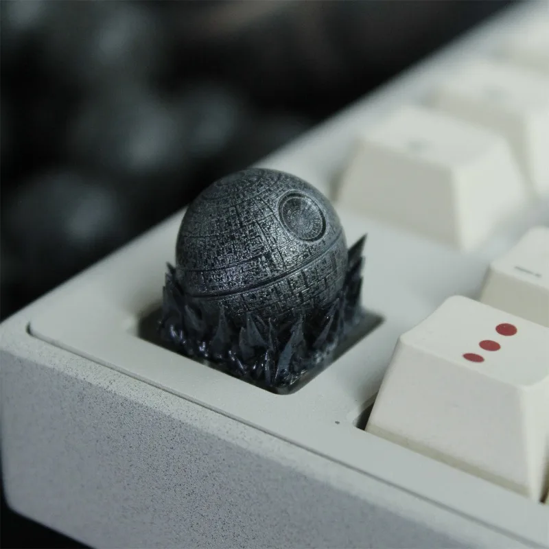 Death Star Artisan Keycap Resin Handmade 3D printing Custom DIY Keycap PC Gaming Mechanical Keyboard Accessory Gift Collectible