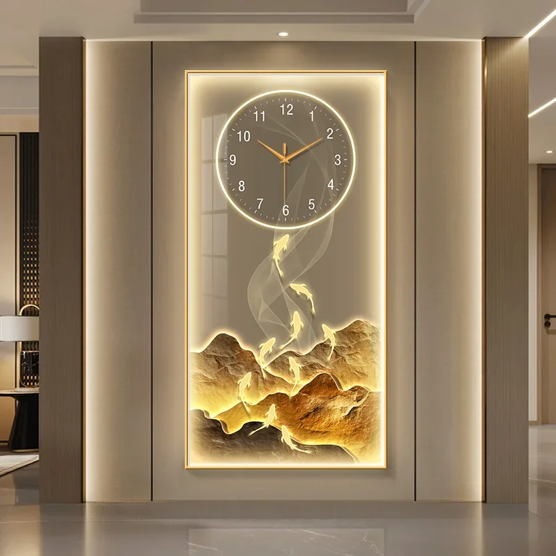 

Modern Creative LED Wall Clock Lamps - Mural Lighting with Lustre for Corridor, Living Room and Home Interior Decor
