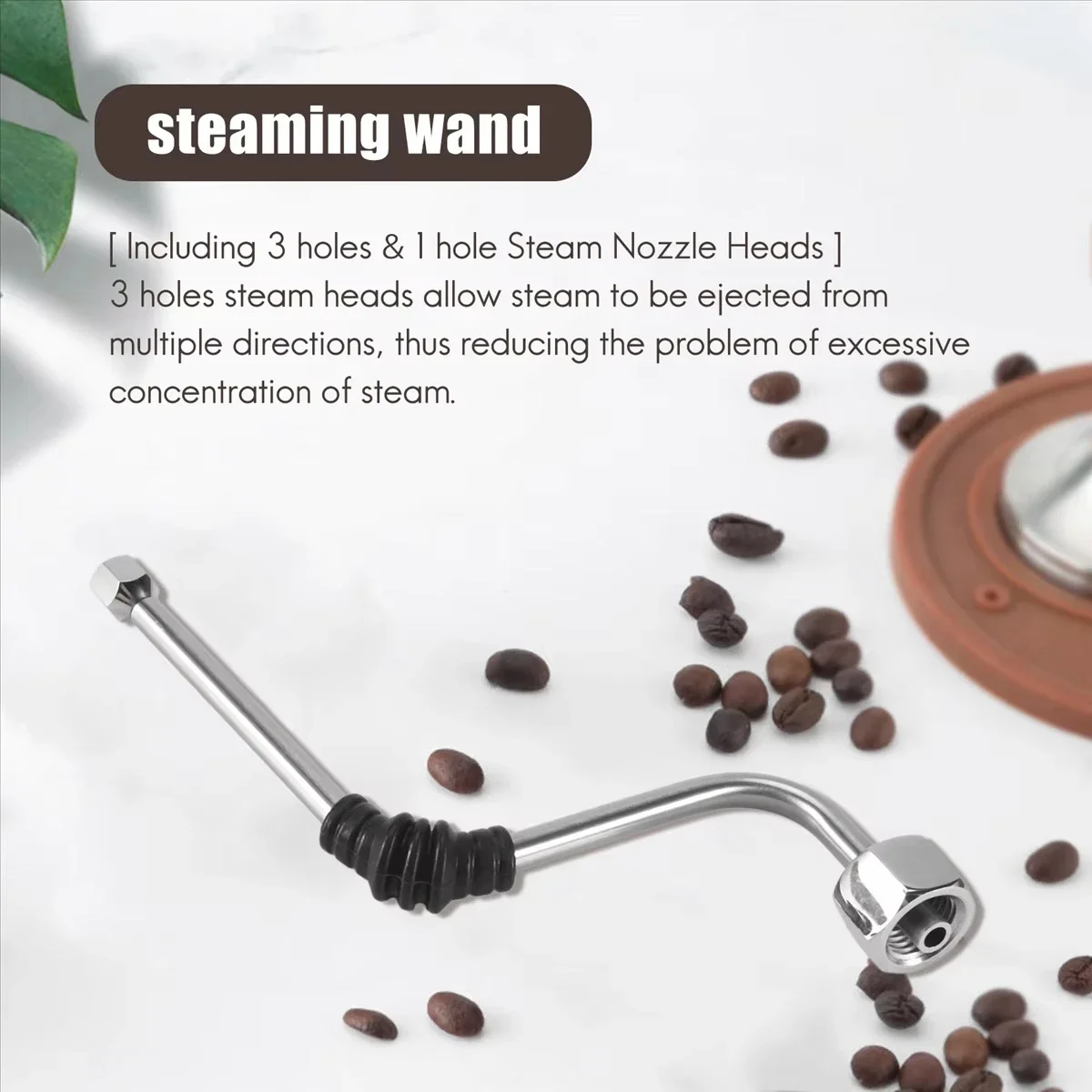 Upgrade 3 Hole Tip Steam Wand for Delonghi EC680 EC685 Rancilio Coffee Machine Additional Nozzle for Enhanced Latte Art