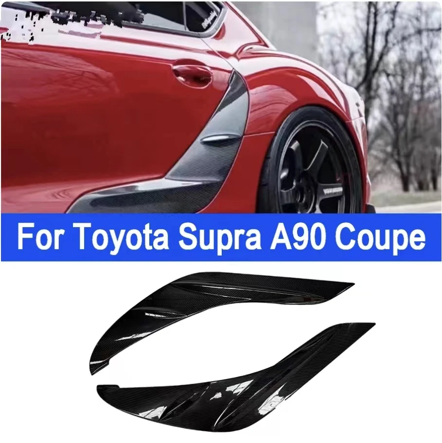 

For Toyota Supra A90 A91 MK5 High quality Carbon Fiber Rear Bumper Side Splitters Flaps Apron Side Fender Vents Door Decoration