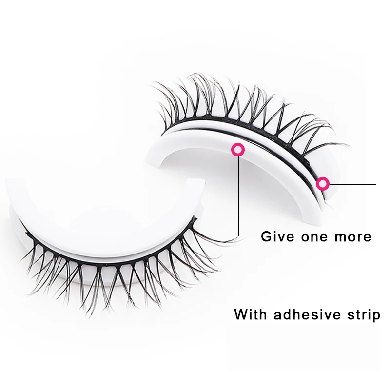 DINGSEN Koreanische Selbstklebende Wimpern Natürliche Wiederverwendbare Wimpern Manga-Wimpern Make-up-Produkte Ohne Klebstoff Wimpern – Detail 3