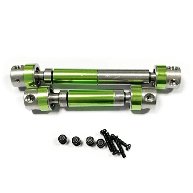 2Pcs Metal Drive Shaft CVD Drive Shaft for Traxxas TRX4M TRX-4M 1/18 RC Crawler Car Upgrade Parts Accessories, green