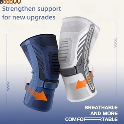 1PC Knee Compression Sleeve for Knee Pain. Knee Support Brace with Side Stabilizers & Patella Tendon Strap for Working ,Kneepad