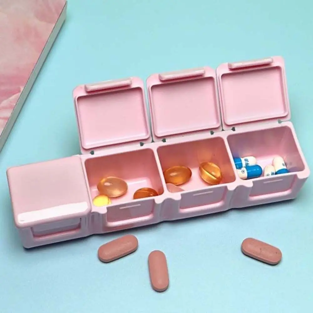 Mini Vitamins Storage Container Medicine Organizer Jewelry Storage Medicine Pill Box Pill Dispenser Travel Pill Case Pill Box