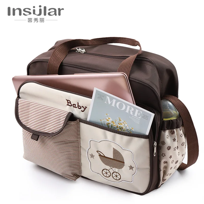 Large Capacity Multifunctional Fashion Shoulder Crossbody Waterproof Mommy Bag Mother and Baby Outing Bag Mom Bag