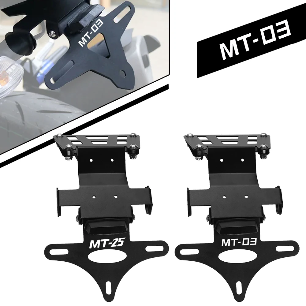 

for Yamaha YZFR3 R25 YZF R25 MT03 MT25 2016-2021 2022 2023 2024 Motorcycle License Plate Relocation Bracket Tail Tidy LED plate