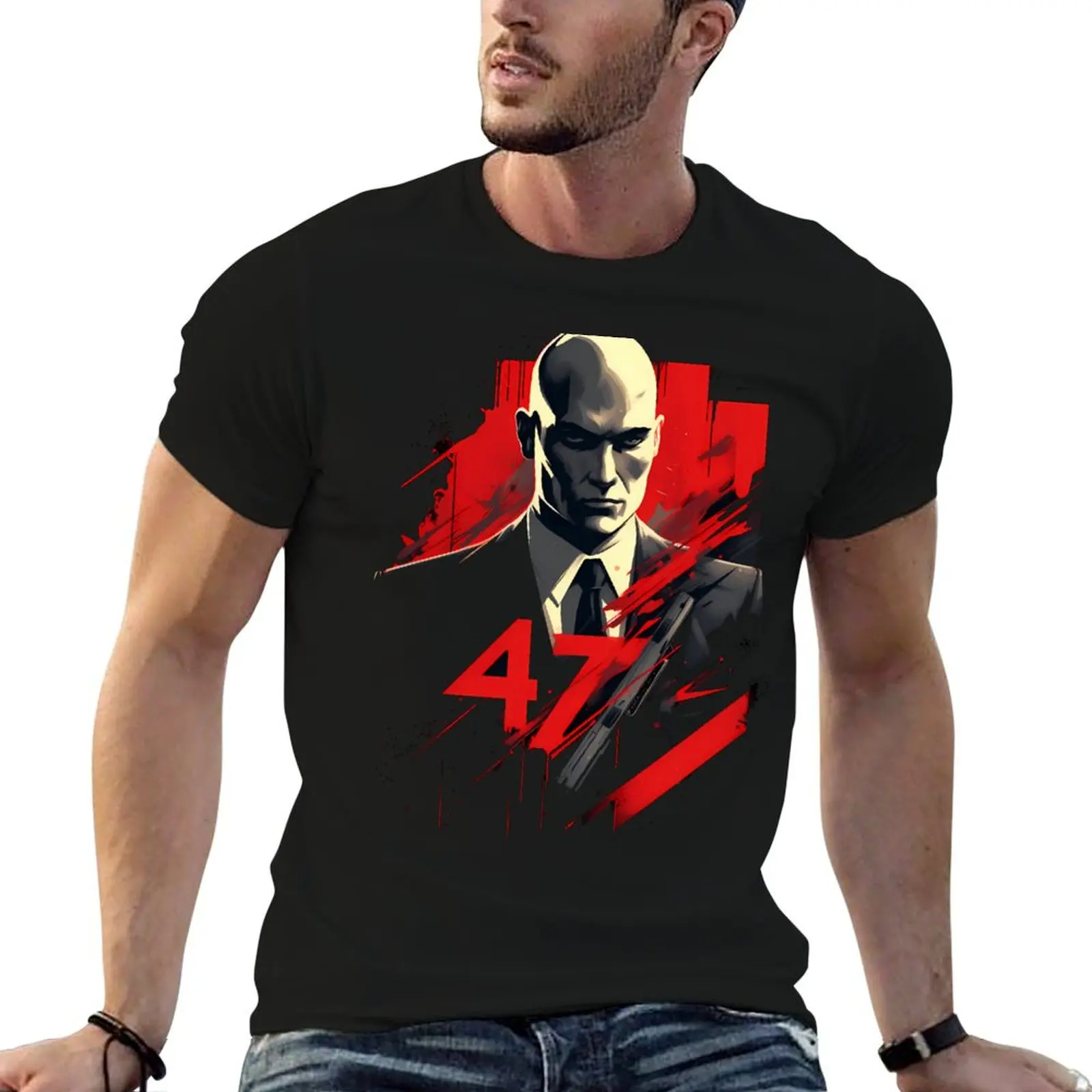 agent 47 T-Shirt Casual Everyday Short Sleeve T-Shirt