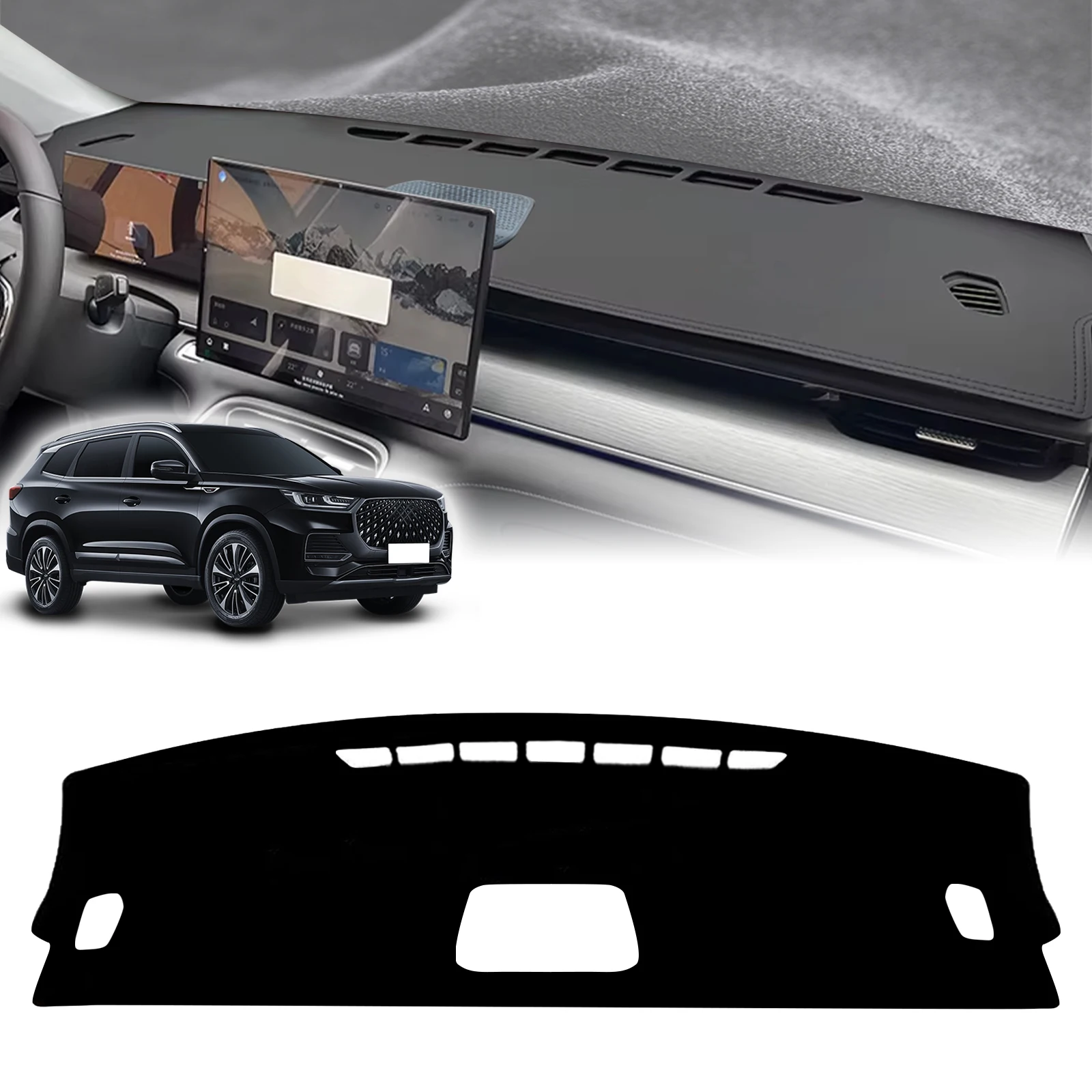 

fit for CHERY TIGGO 8 Plus Pro 2025 Perfect Fit Dashboard Mat Sun Protection Anti‑Reflection Cover Dash Pad Accessories