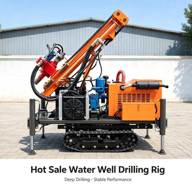 Customized All Terrain Crawler Full Hydraulic Water Well Drilling Rig, Engineering Farmland Orchard Well Drilling Machine