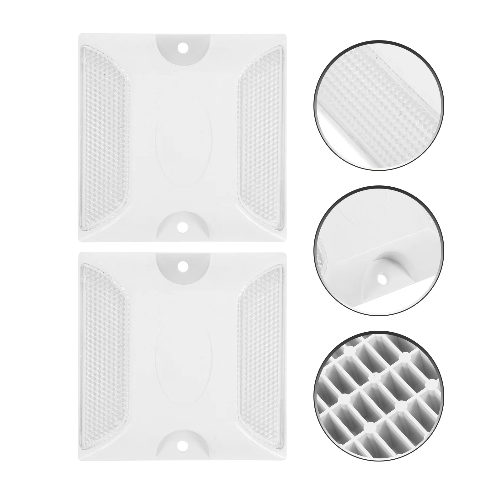 

4 Pcs Driveway Road Reflectors Pavement Markers Outdoor ABS Accessories Reflective Studs Highway