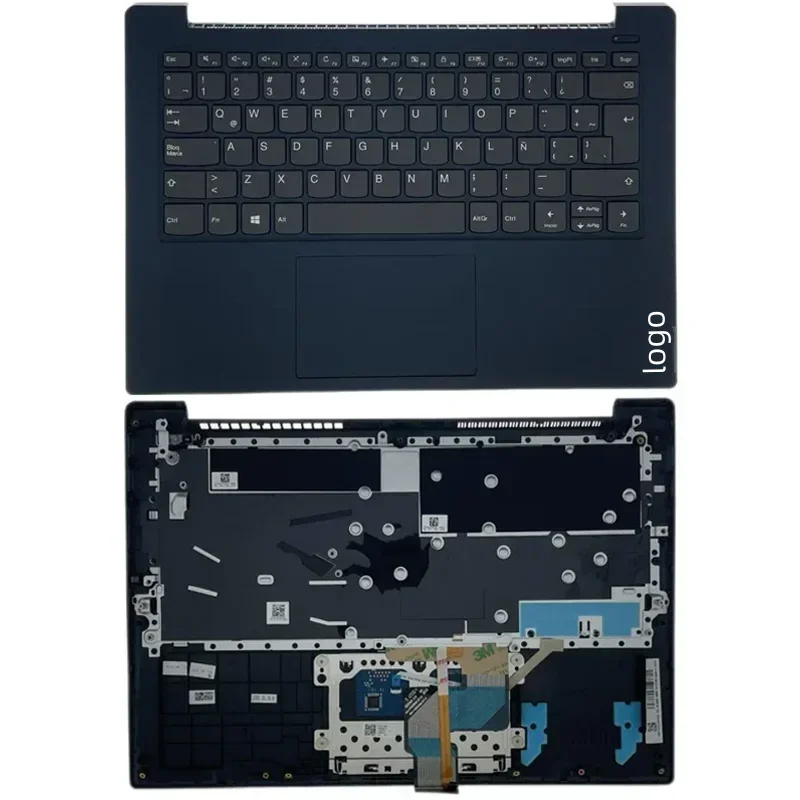 

*LAS Latin Spanish Keyboard With Blue Upper Case Palmrest C Shell Cover For Lenovo S340 14 IWL API IIL IML Laptop 5CB0T25491 `