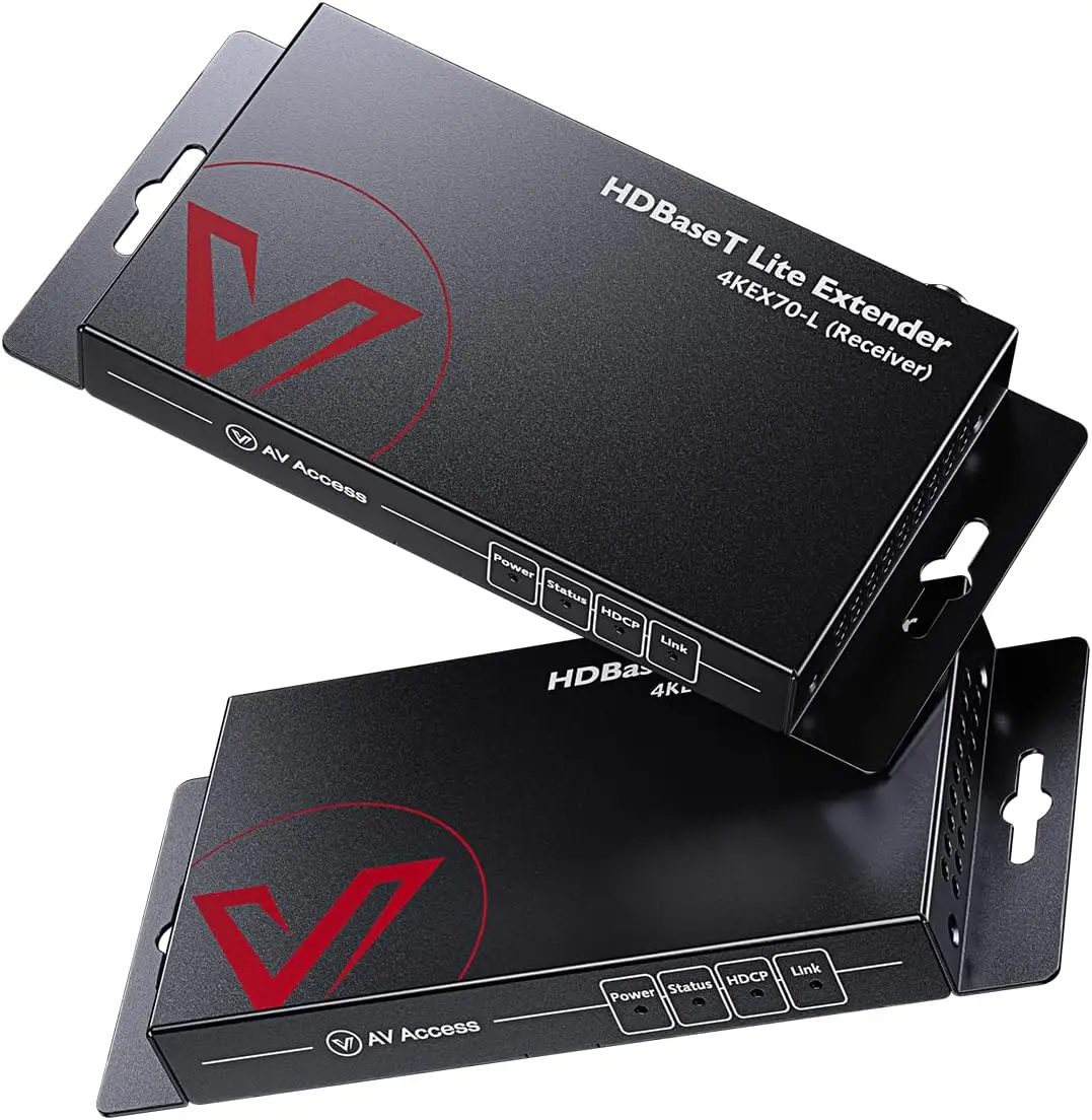 AV Access HDBaseT HDMI Extender Over Single Cat5e/6/6a/7 Ethernet Cable 4K@60Hz 130ft, 1080P@60Hz 230ft, UltraHD CEC,HDCP 2.2