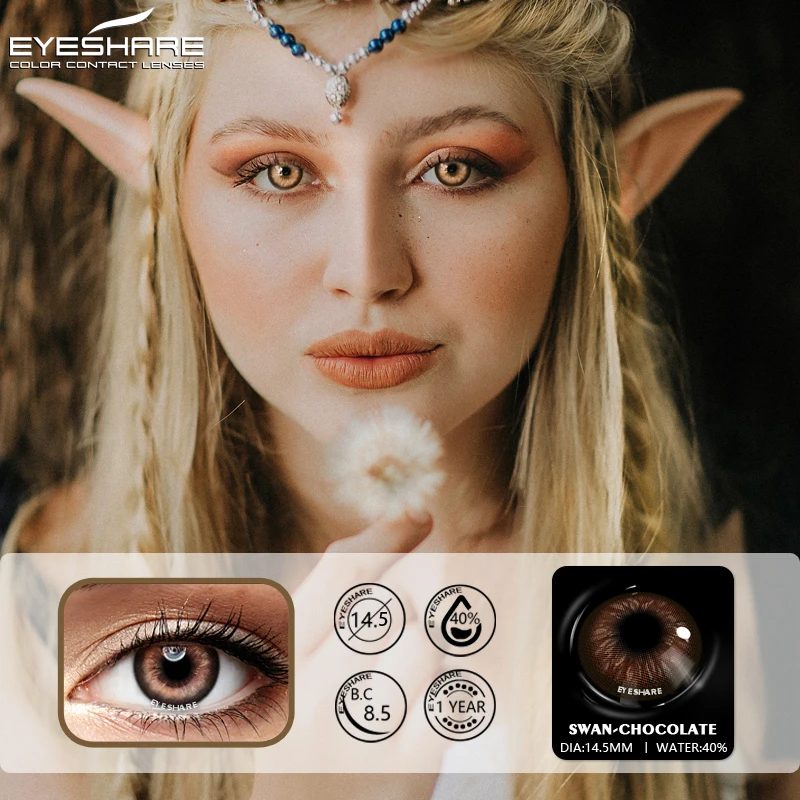 EYESHARE 1 Pair Color Contact Lenses for Eyes Annual Colored Lenses Eye New Contacts Pupils Color Lens Eyes Contact Lens Beauty