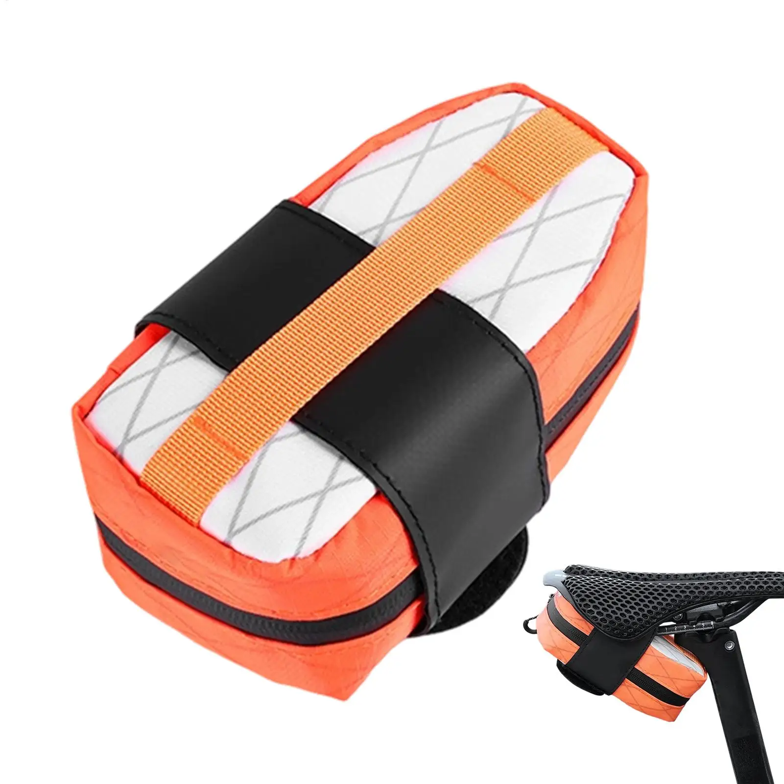Wear Resistant Bicycle Saddle Bag Waterproof Under Seat Storage For Outdoor Night Riding Travel necessity Men Women Cycling