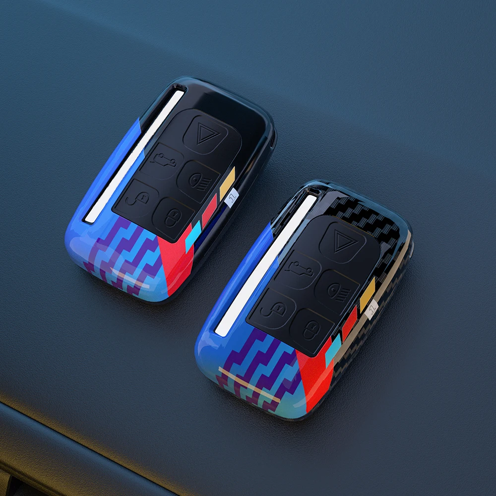 Image of Auto Schlüssel Fall Shell Cover Fob Für Land Rover Range Rover Evoque Sport Freelander Entdeckung Velar Für Jaguar XE XF XJ Zubehör