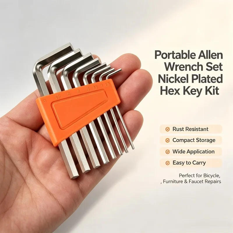 Mini Hex Key Set L Shape Allen Wrench Alloy Steel Hexagon Spanner for Household Bicycle DIY Repair Tools