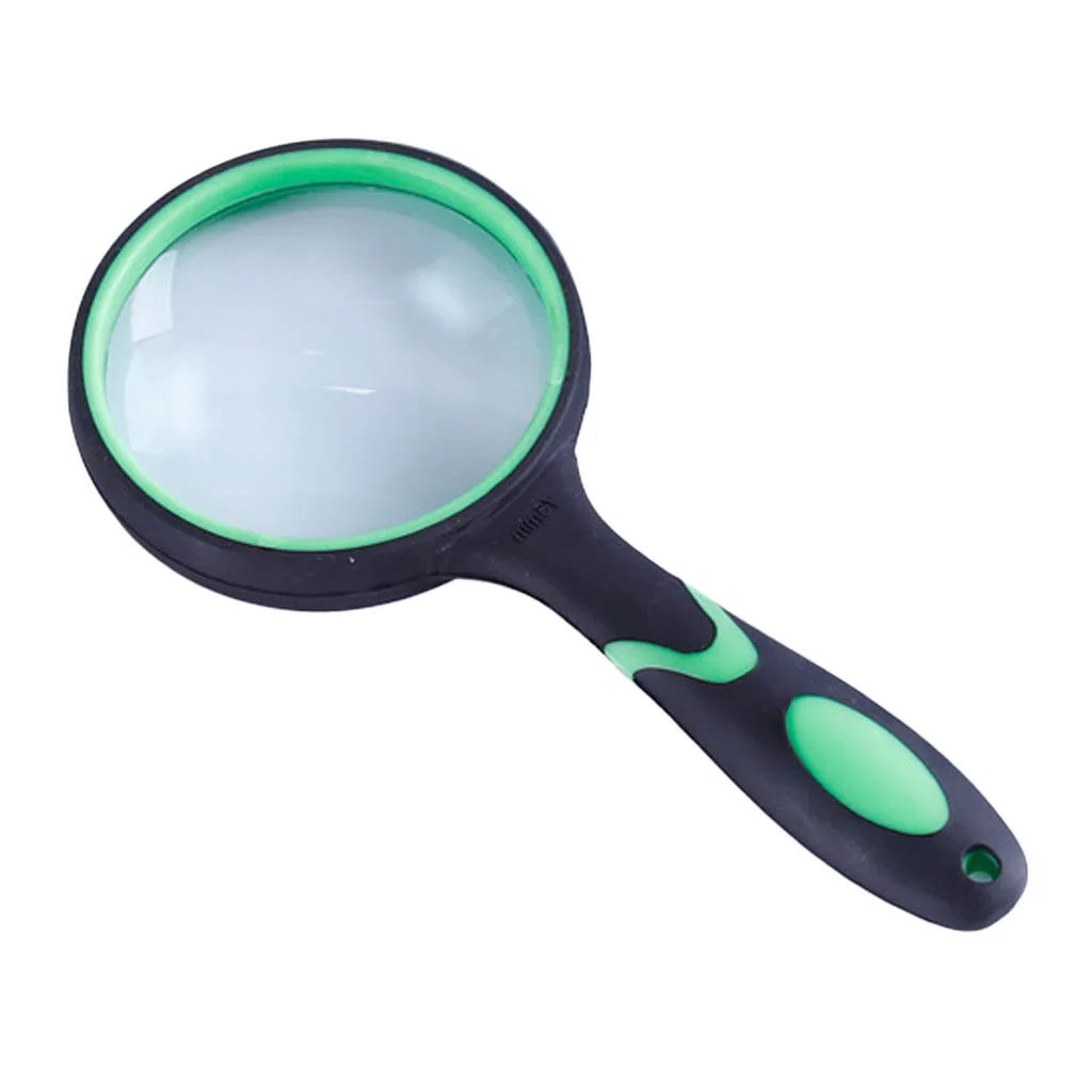 Rubber Handheld with 10, Portable Magnifying Glass for Reading, Inspection, Jewelry Repair