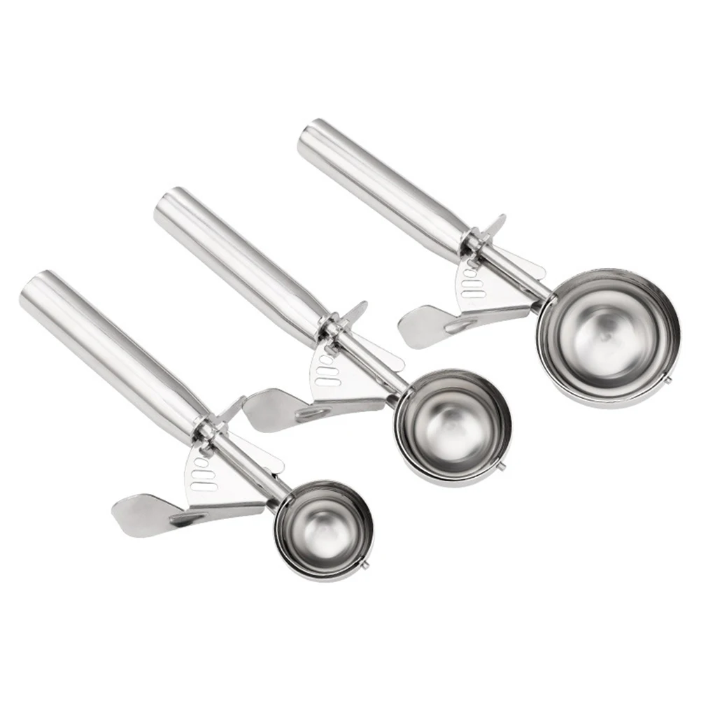 

Stainless Steel Ice Cream Scoop Small Size Easy Grip Cookie Dough Baller Meatball Server For Home Restaurant