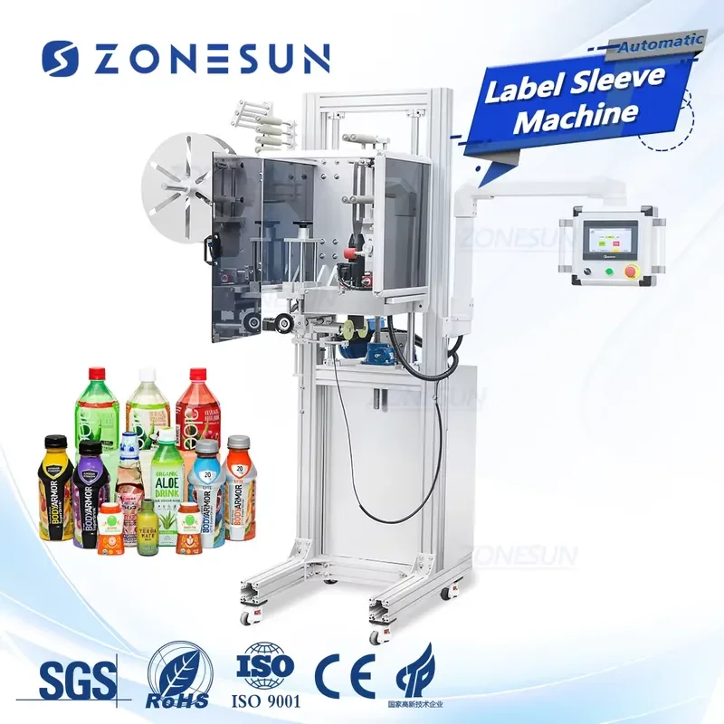 2026 CE ZS-STB151 High Speed Automatic Bottles Sleeve Labeling Machine