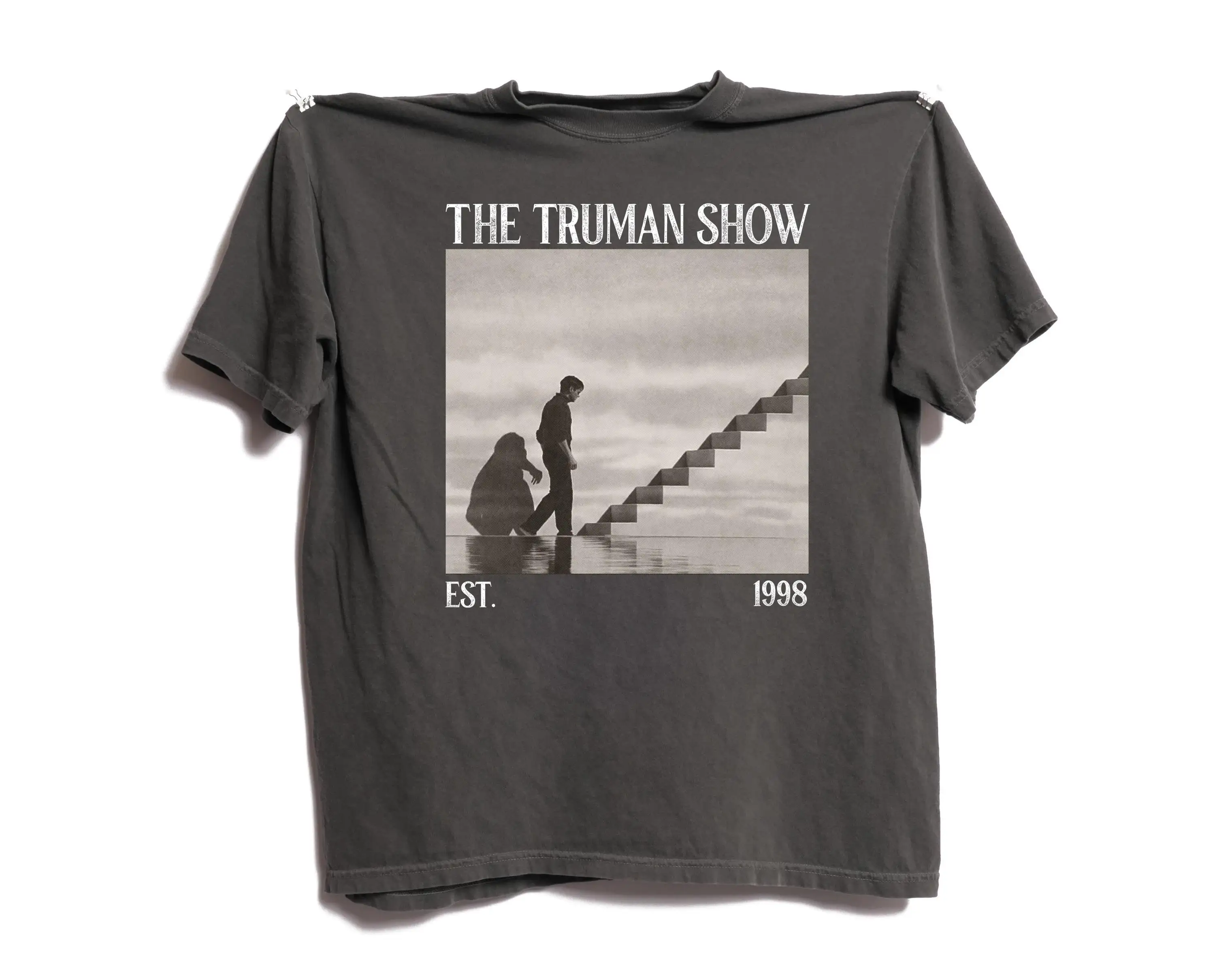 The Truman Show, 1998 Retro Fashion Oversized Unisex Fashion Street Casual Tee Classic Loose Streetwear Trendy Cotton Breathable