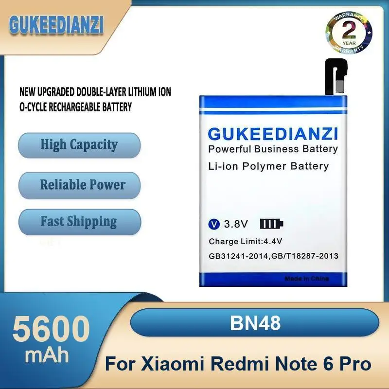 Battery For Xiaomi Redmi Note 6 7 8 9 Pro 4X 3 9S 2 4G 5G BN46(note6) BN48 BN43 BM4J BM4J BN62 BN45 BN4A BN55 BN53 BN54 BN41