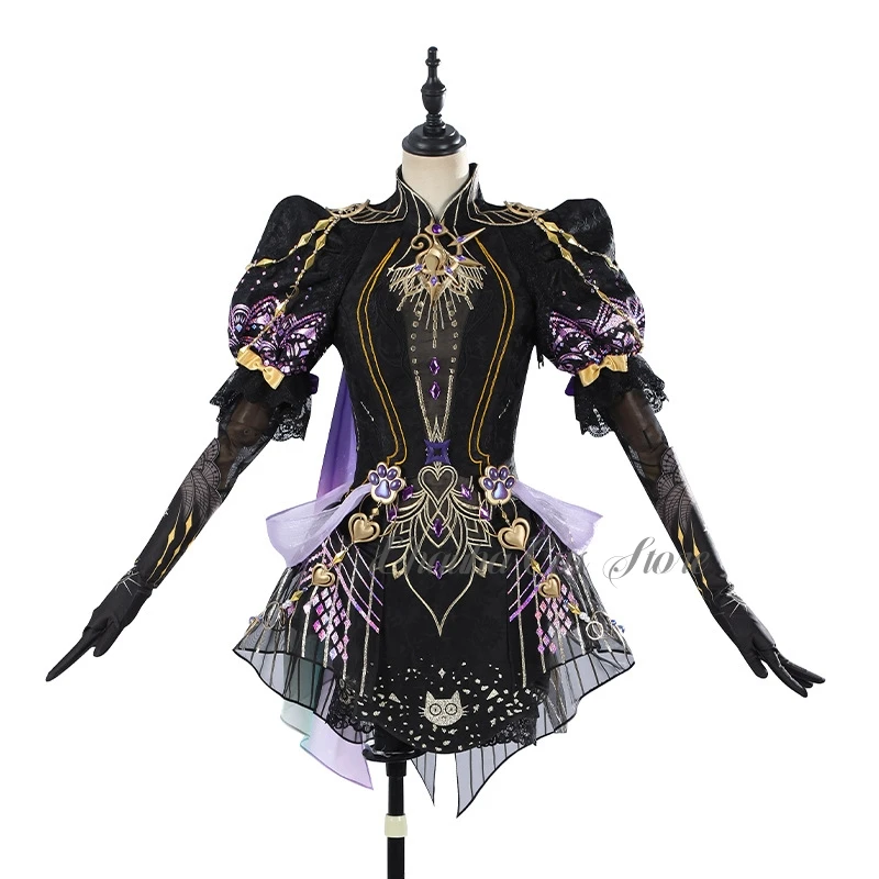 Игра Naraka Bladepoint Feria Shen, карнавальный костюм, черно-белое платье принцессы Лолиты, аниме, женские платья для ролевых игр на Хэллоуин