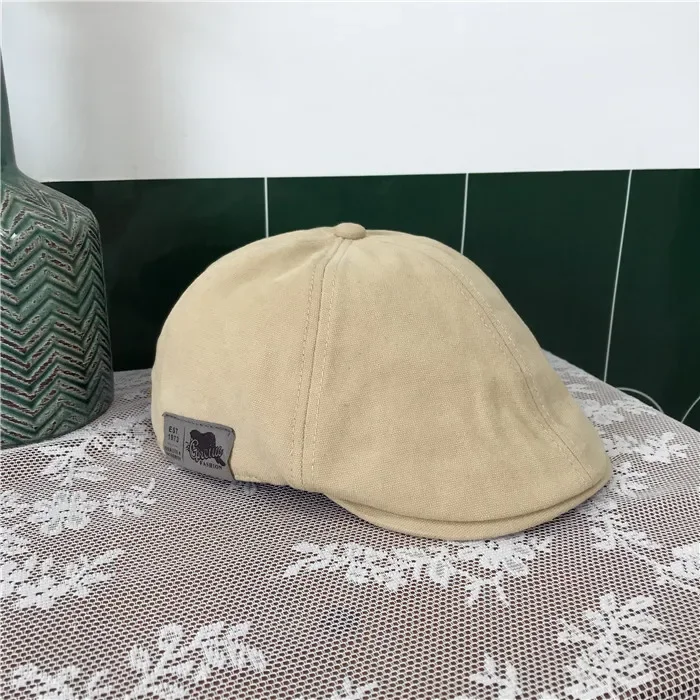 Bawełniane czapki z daszkiem dla mężczyzn czapki berety brytyjski styl zachodni bluszcz czapka klasyczna zimowa kobieta Vintage lniany beret