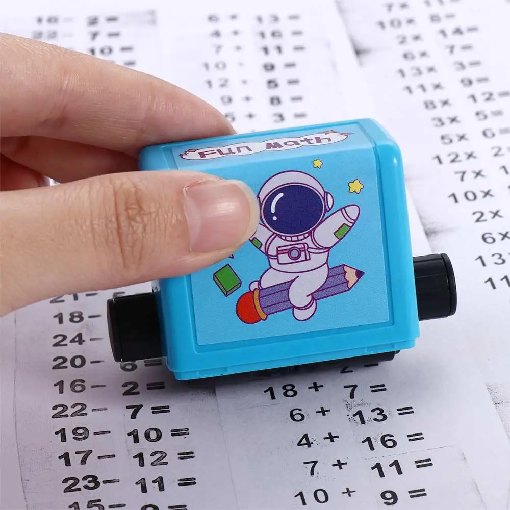 Addition Division Student Stationery Teacher Supplies Math Calculate Arithmetic Stamp Math Practice Roller Number Rolling Stamp