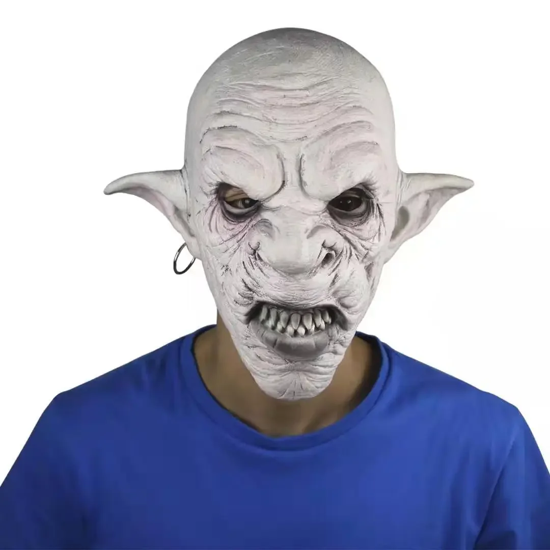 

Horror Demon Latex Mask Halloween Goblin Masks Realistic Monster Helmet Face Cover Fancy Dress Party Cosplay Costume Headgear